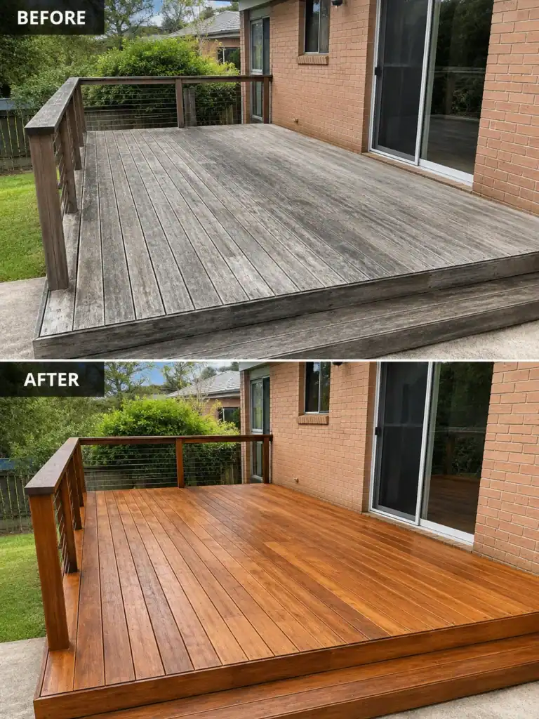 Deck restoration and fence painting South East Melbourne